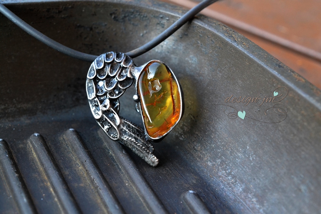 Andělské srdéčko - jantar