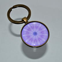 Přívěsek na klíče - fialková mandala