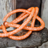 Elegantnost bílé a oranžové - náramek, náhrdelník