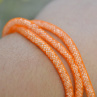 Elegantnost bílé a oranžové - náramek, náhrdelník