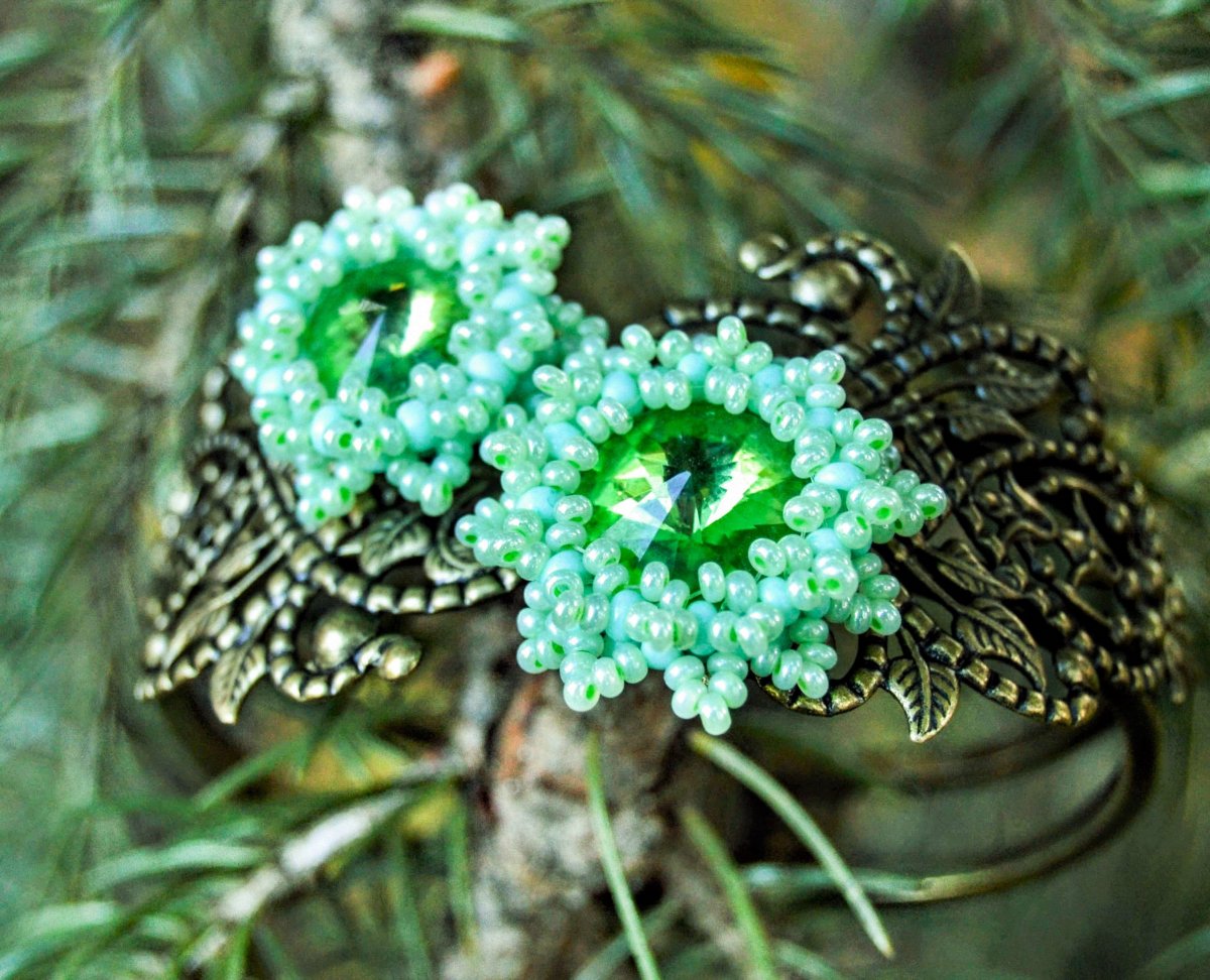 Zelené kvítí - náramek