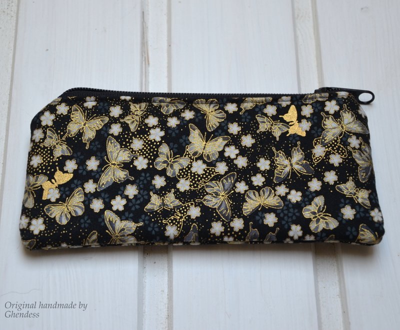 Pouzdro na brýle - Motýlci/zlatotisk/černá