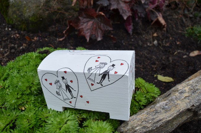 Pokladnička svatební srdíčko