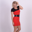 Pouzdrové šaty - EMA / červená, černá