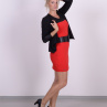 Pouzdrové šaty - EMA / červená, černá