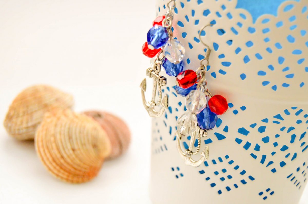 Námořnické kotvy - náušnice