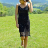 Háčkované šaty " BLACK FLOWER"
