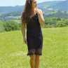 Háčkované šaty " BLACK FLOWER"