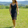 Háčkované šaty " BLACK FLOWER"