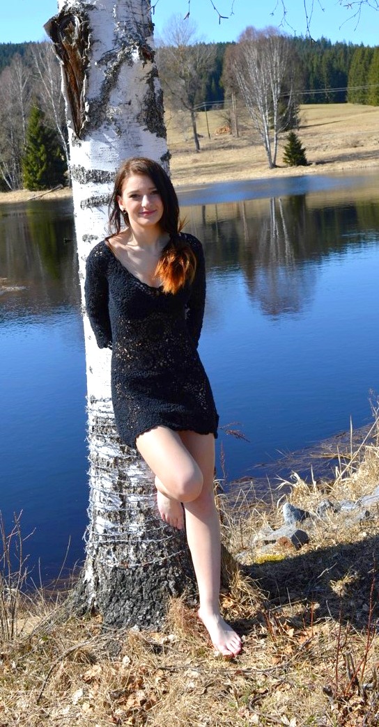 Háčkované minišaty - tunika