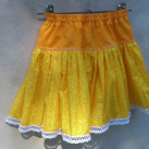 Dívčí volánová sukně žlutá