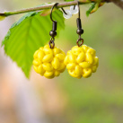 Kulaté citronky - náušnice