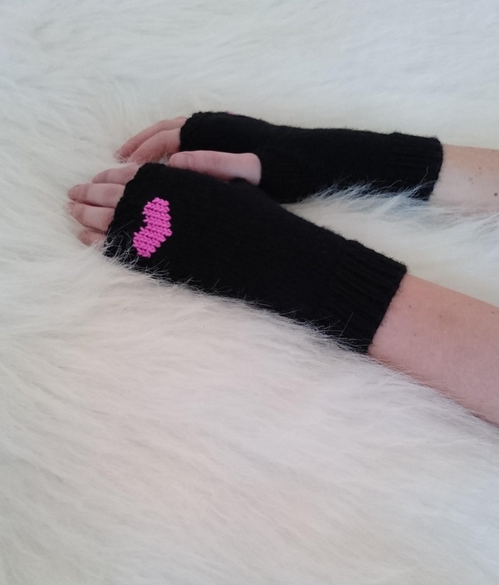 Srdeční záležitost - černá s růžovou