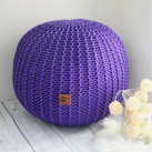 Pletený PUFF - Fialový