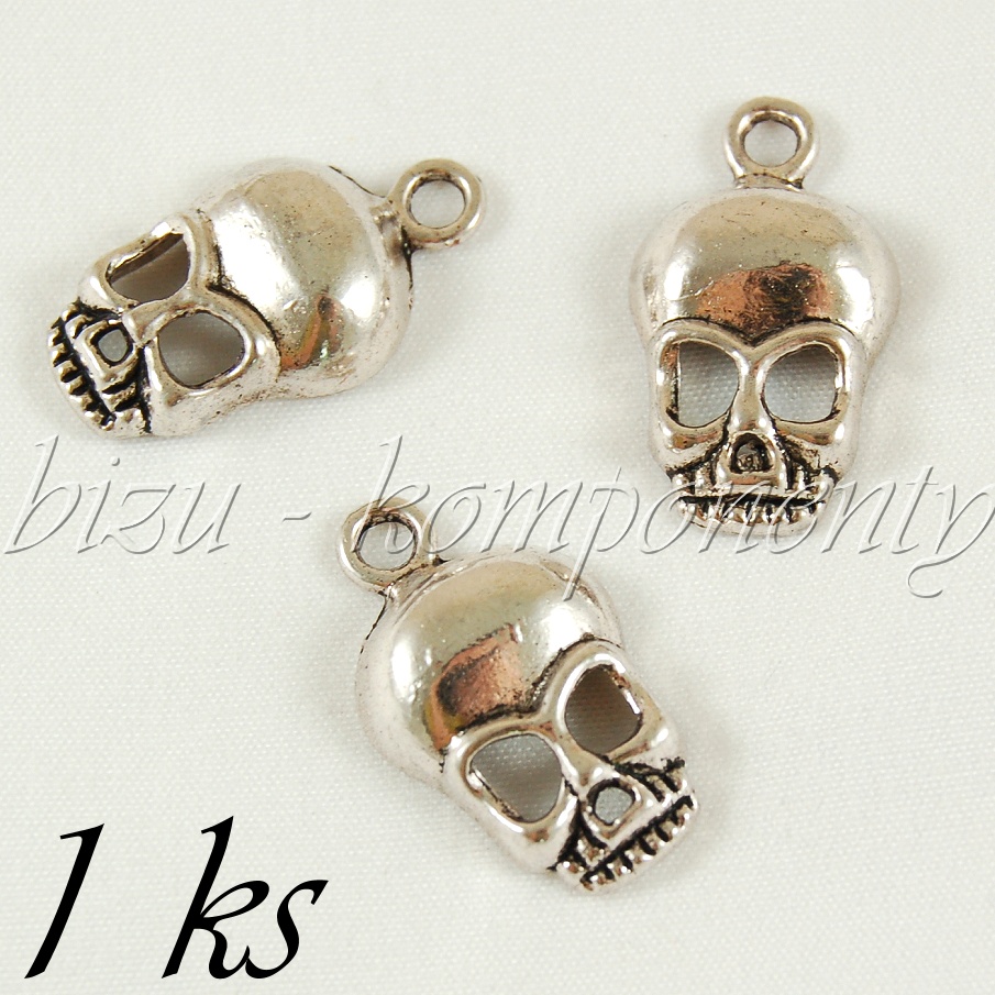 Lebka, stříbrná barva (02 1090)