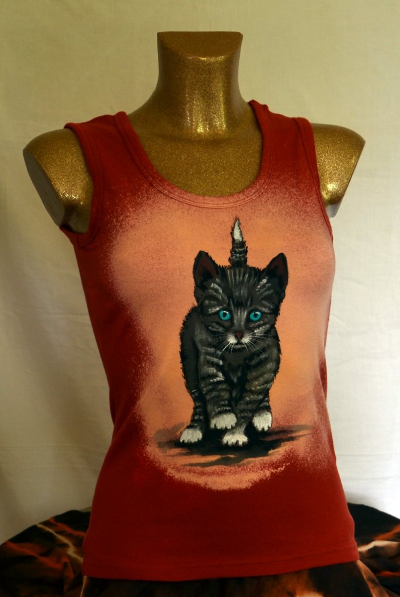 Cihlové tílko s koťátkem