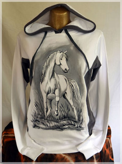 Bílá mikina s arabským běloušem