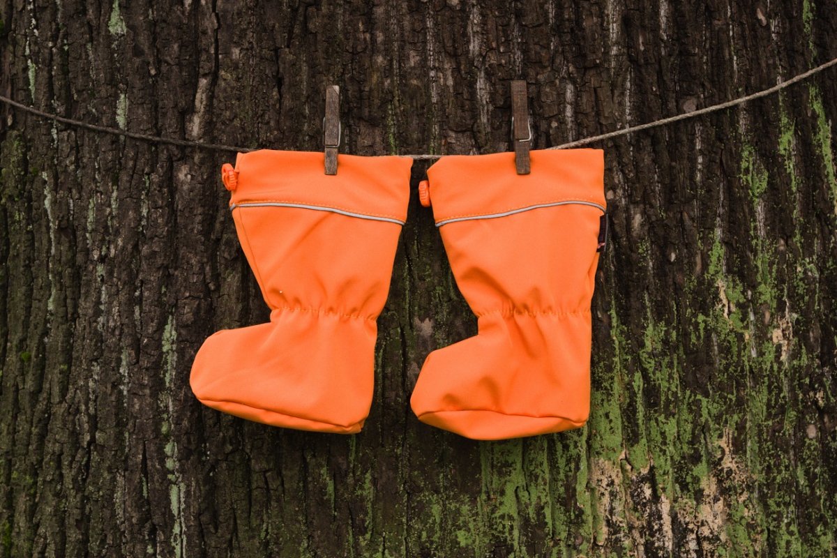 Merino Botičky -  Softshell /  Oranžový