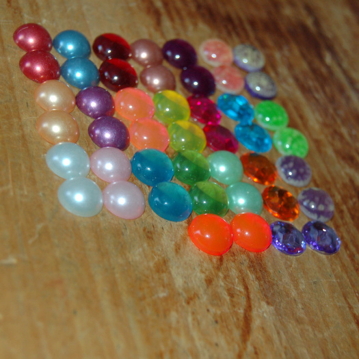 23 párů kabošonů plast průměr 1,2 cm