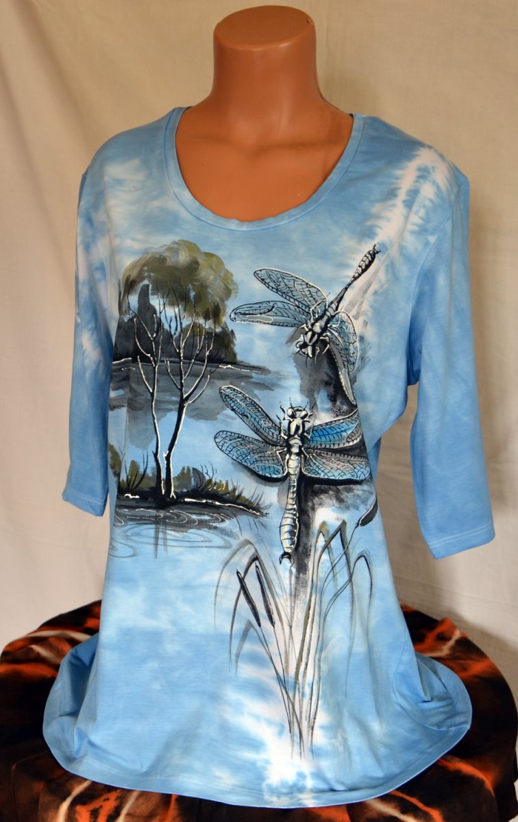 Modrá tunika s vážkami