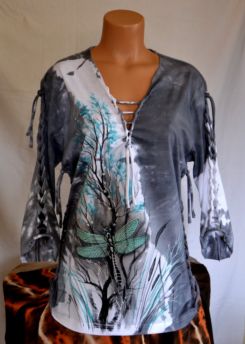 Šedé prostříhané tričko REZERVACE