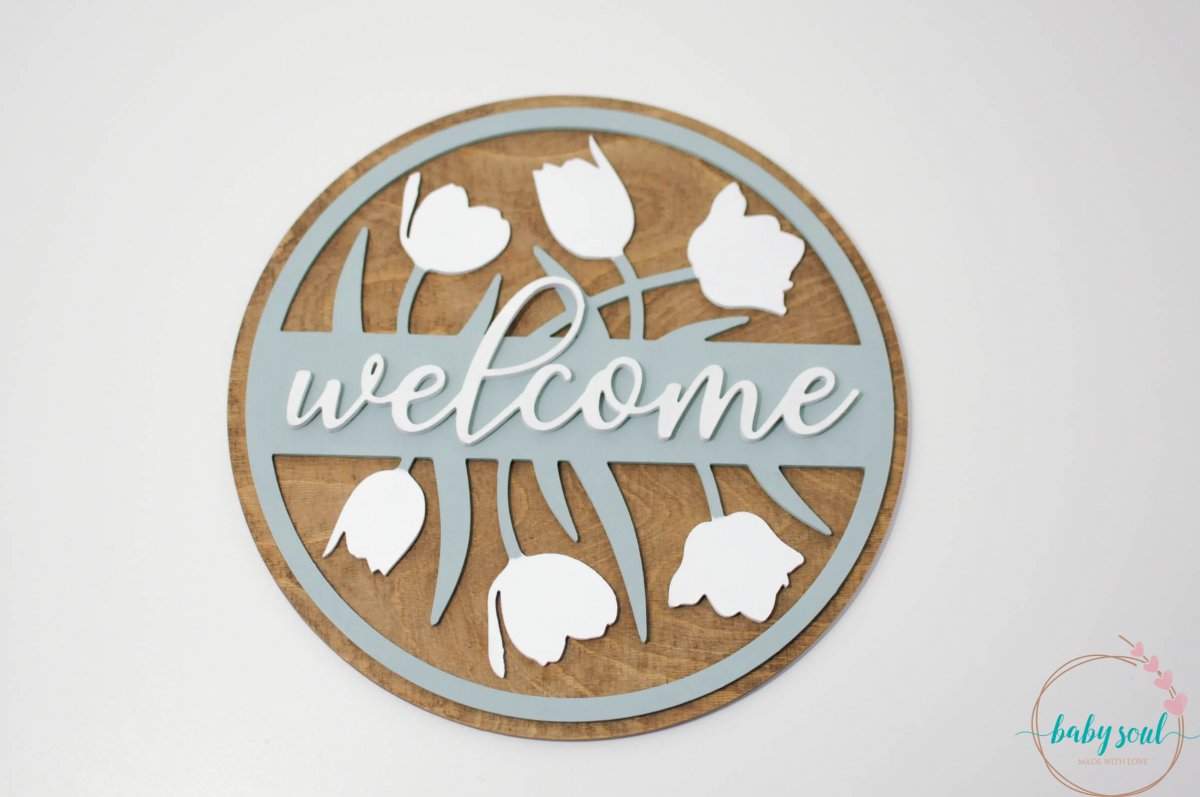 Dřevěná dekorace s nápisem na přání