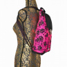 Peštovka městský batoh CITY BAG *Tlapky fluo růžové*