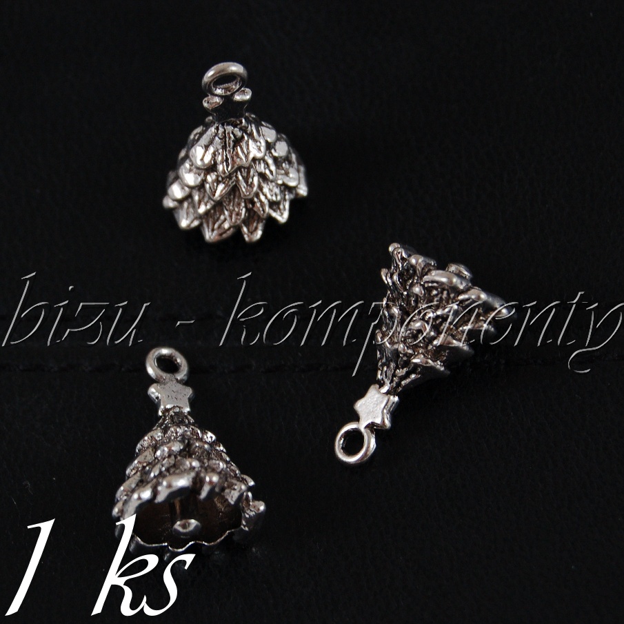 Vánoční stromek, stříbrná barva (02 1111)