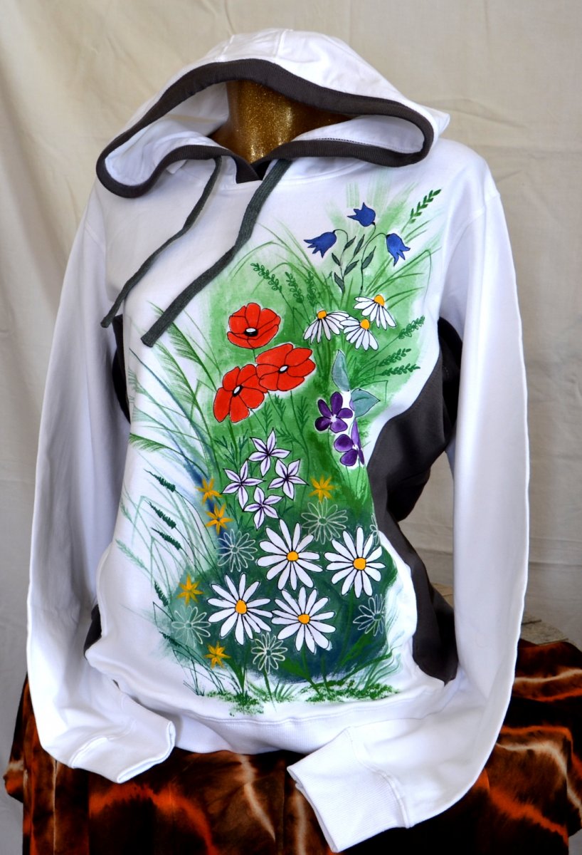 Mikina s lučními květy