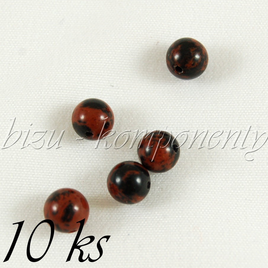 Mahagonový obsidián 6mm 10ks (01 9035)