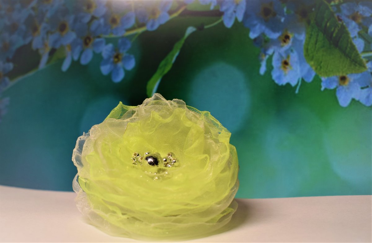 Brož květina nejen na klobouk 9101