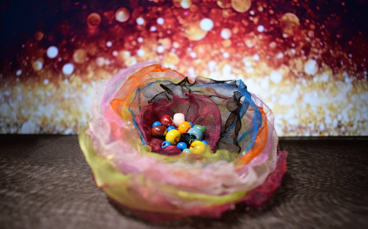 Brož květina nejen na klobouk 9113