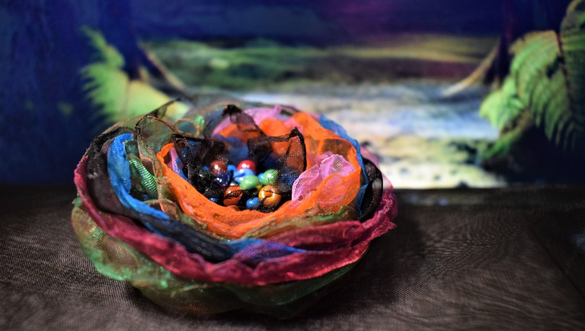 Brož květina nejen na klobouk 9121