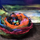 Brož květina nejen na klobouk 9121