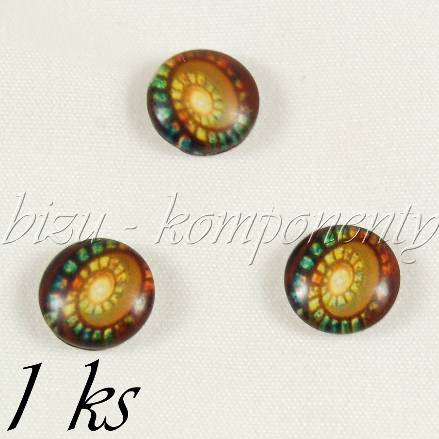 Skleněný kabošon film, 10 mm (35 2039)