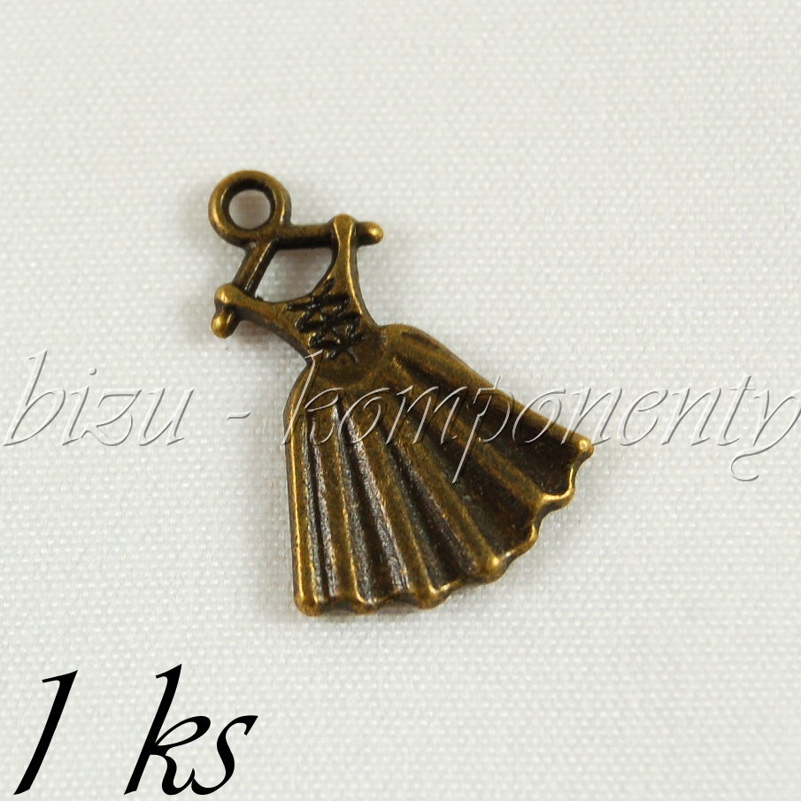 Šaty na ramínku, bronzová barva (02 1157)