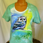 Zelené tričko se sovičkou