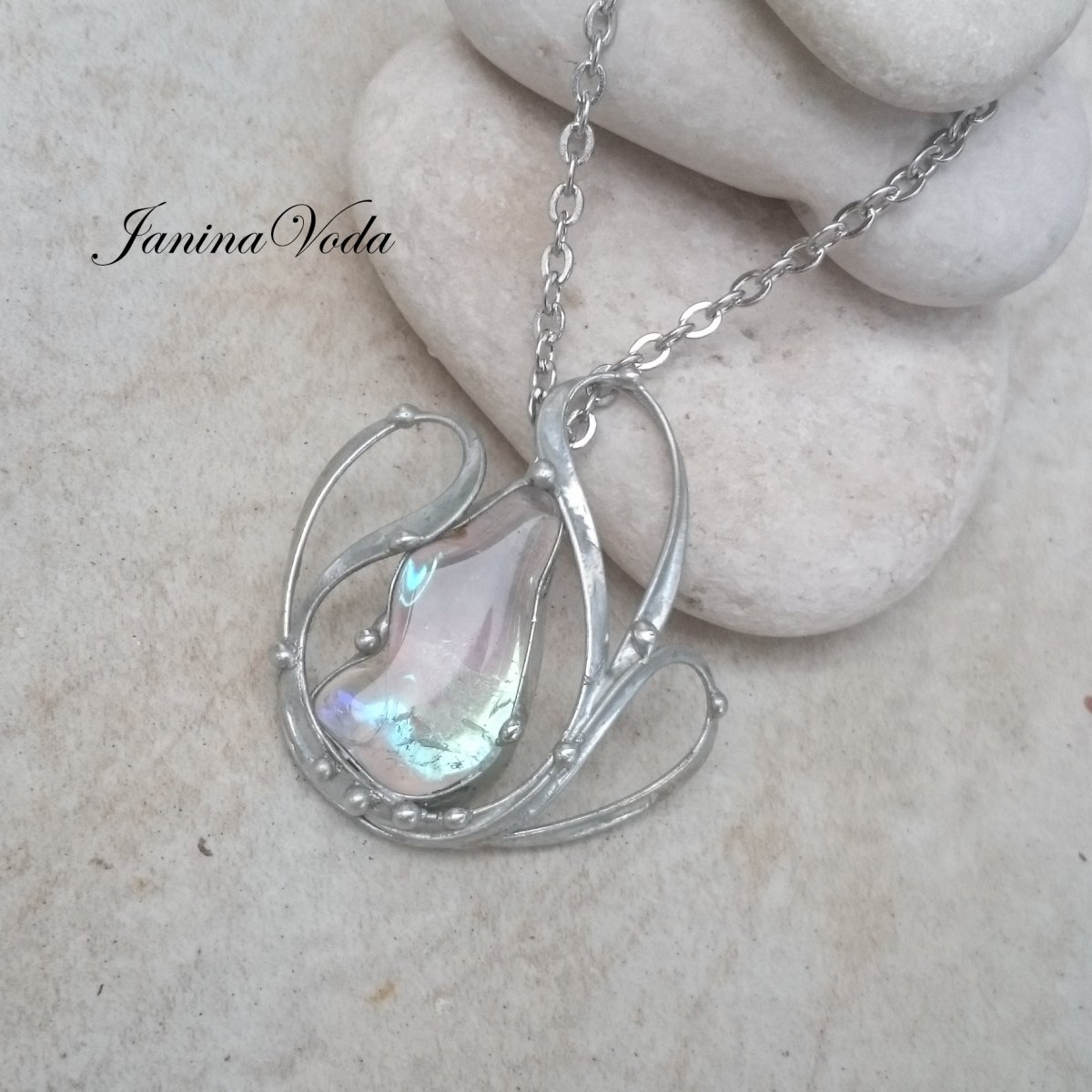 ...PE CRISTAL HEART... náhrdelník