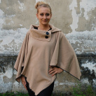 DÁMSKÉ PONČO - TOP KVALITA - CAPPUCCINO