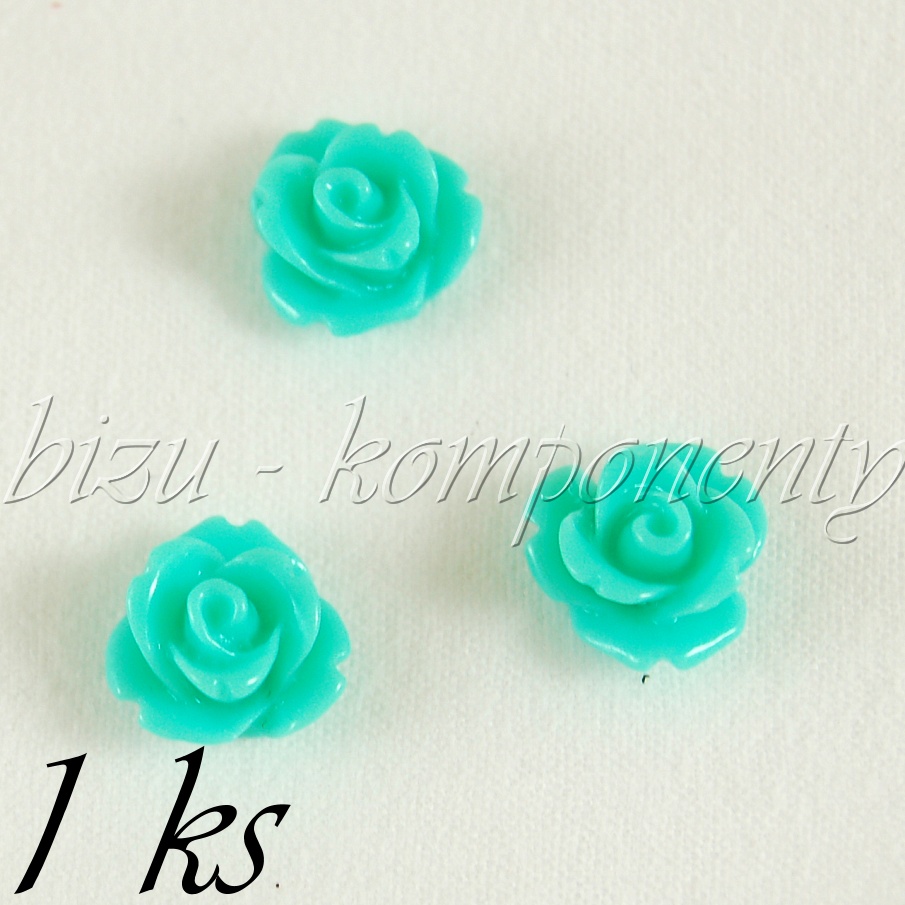 Kabošon tyrkysová růžička (35 0119)