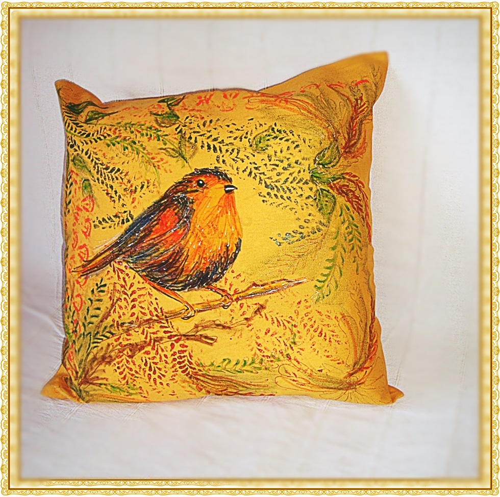 Malovaný povlak na polštářek