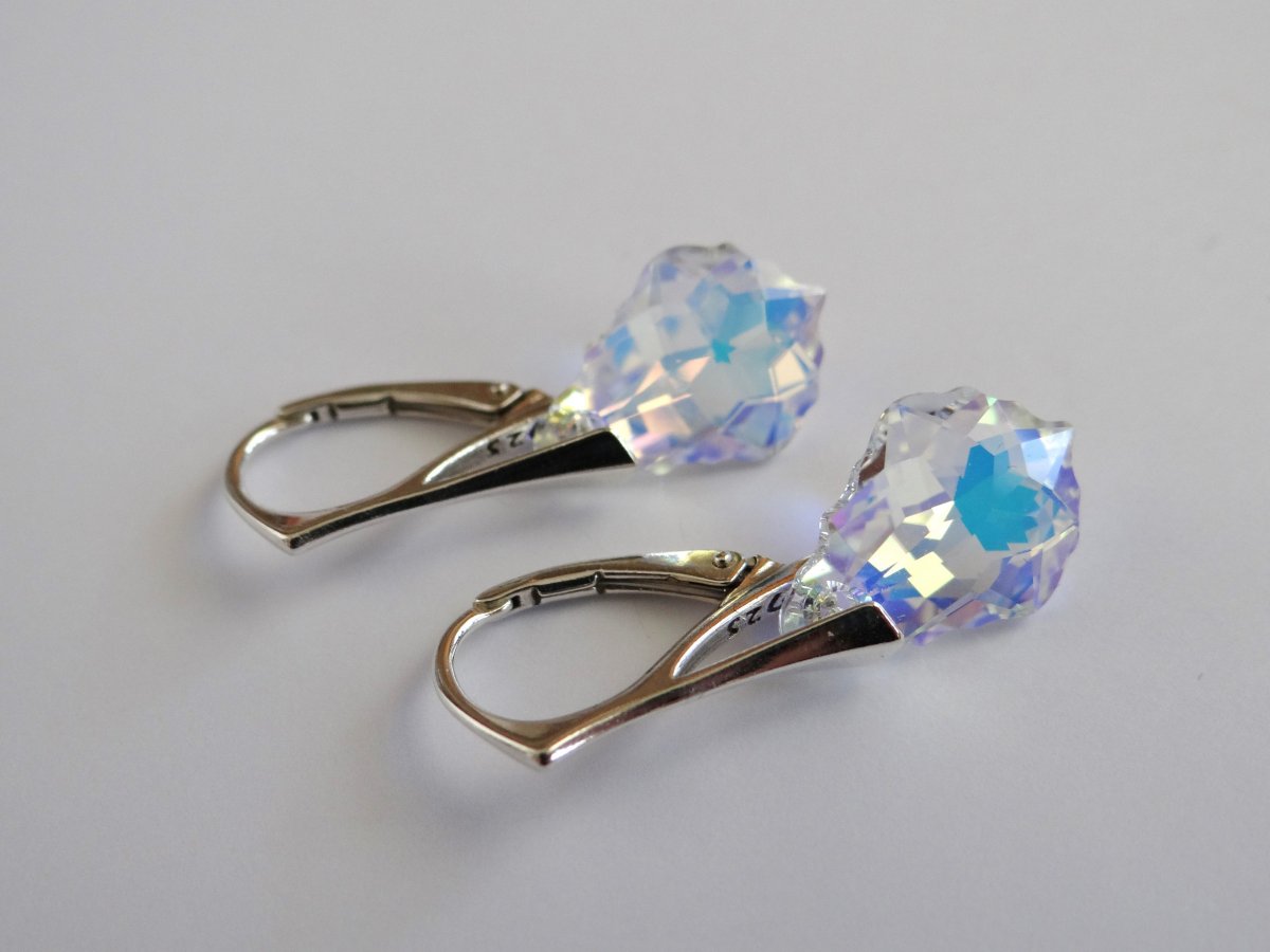 Náušnice - Crystal Blue AB Swarovski