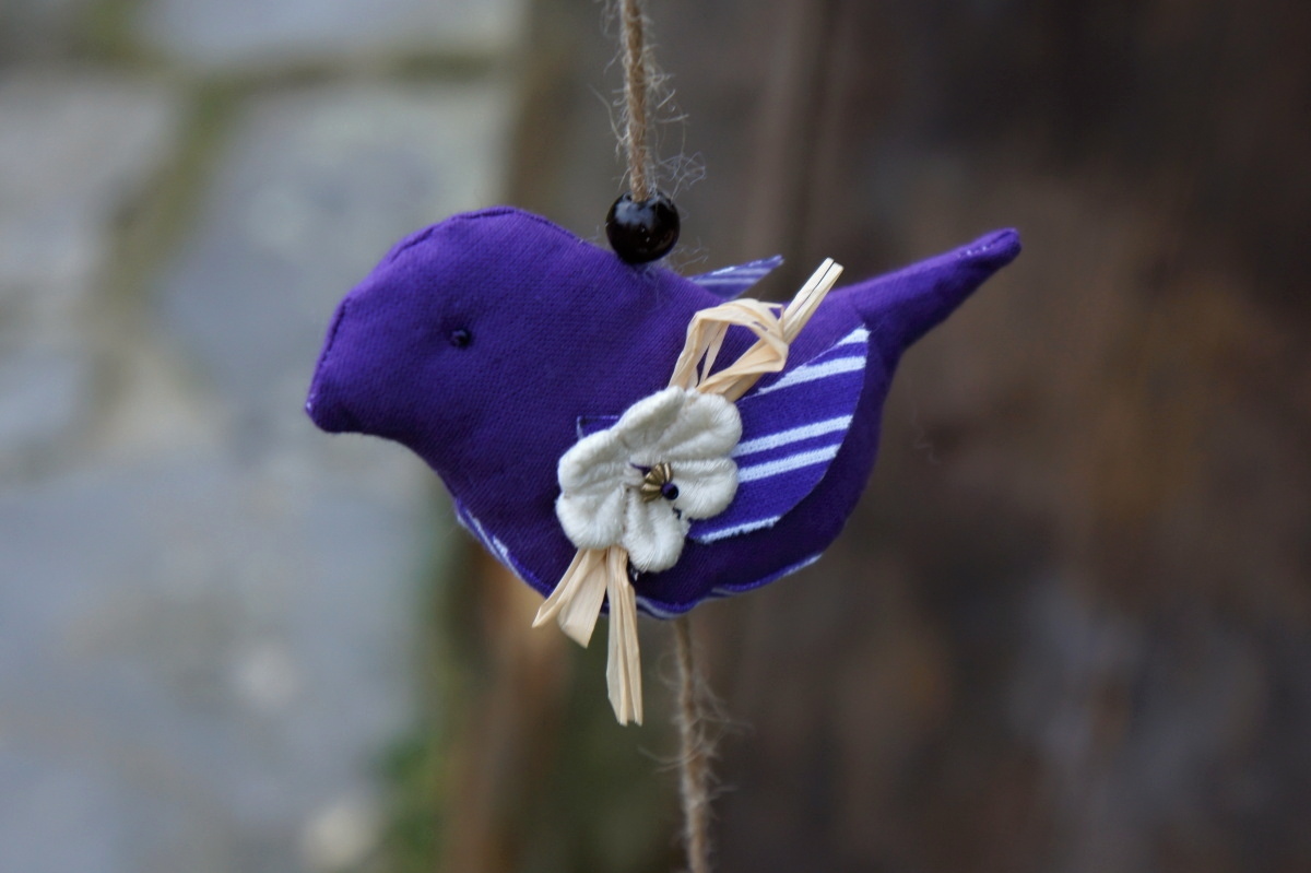 Jarní závěs s ptáčkem