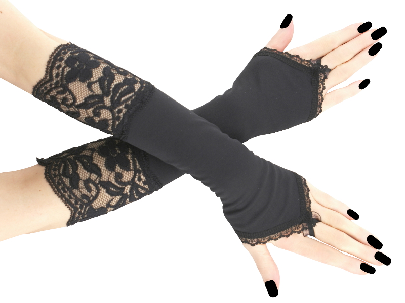 Dámské společenské rukavice černé 0650