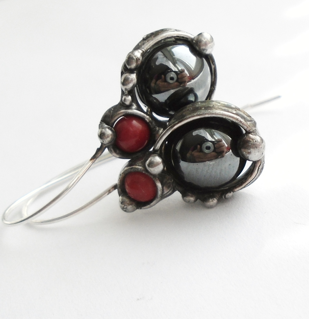 Hematitové náušnice