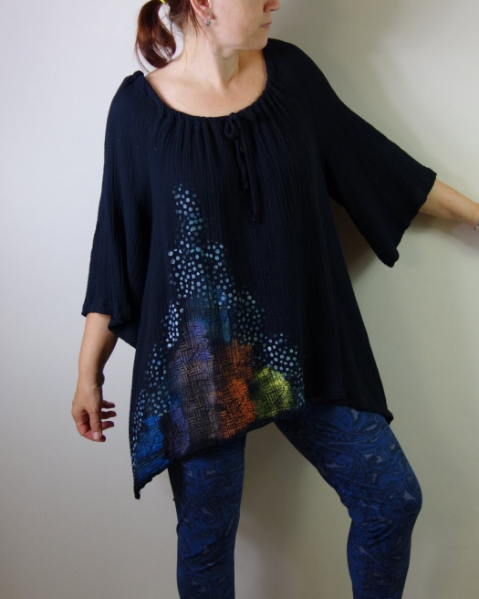 Halenka z mušelínu -kreše  4XL a 5XL