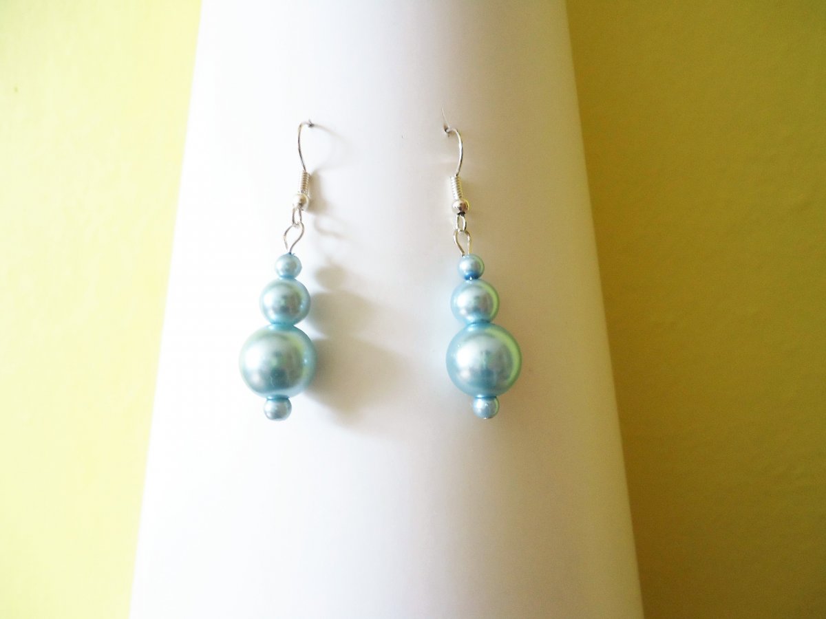 Modré nepravidelné náušnice