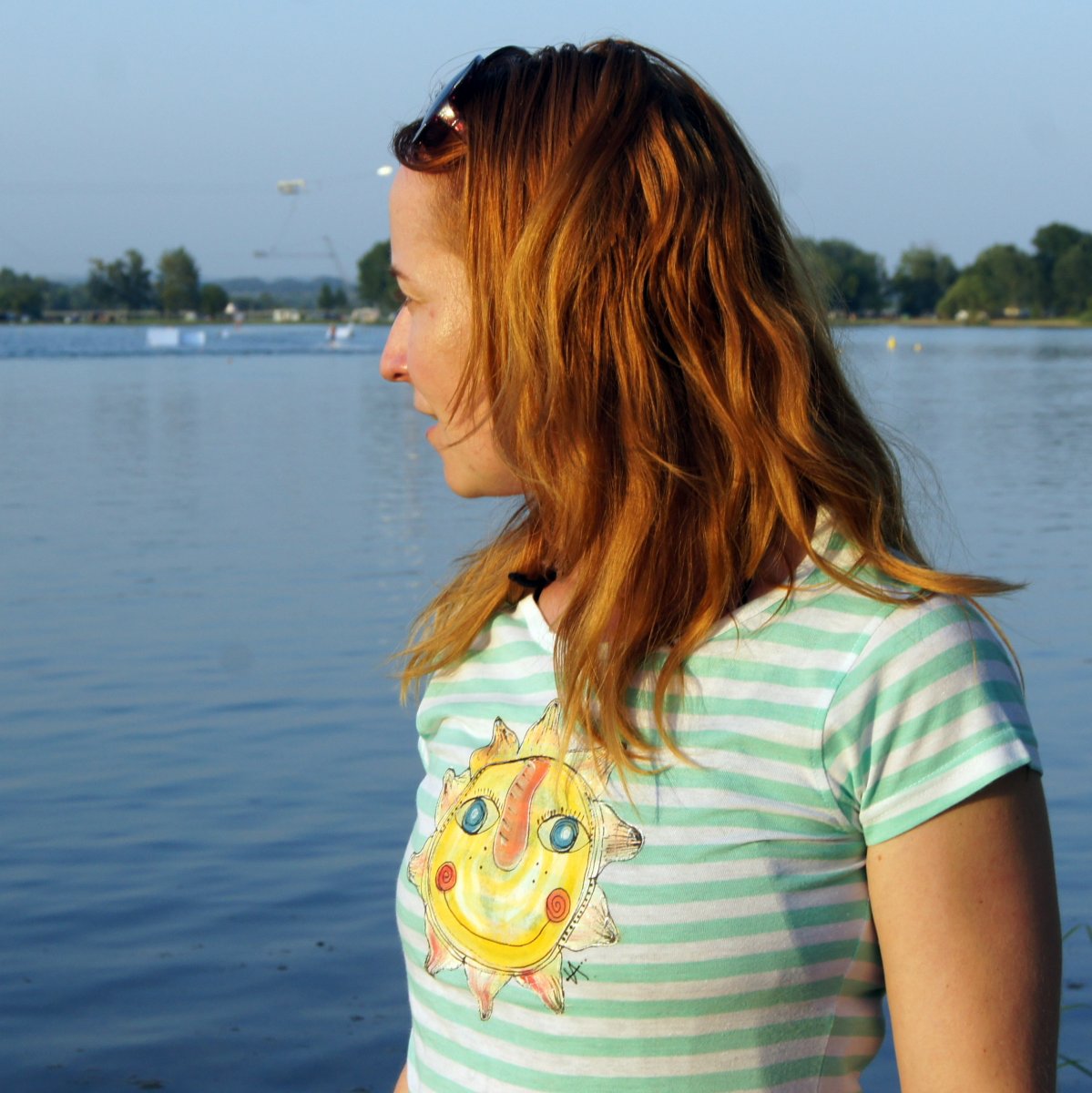 Dámské pruhaté se sluncem vel. S