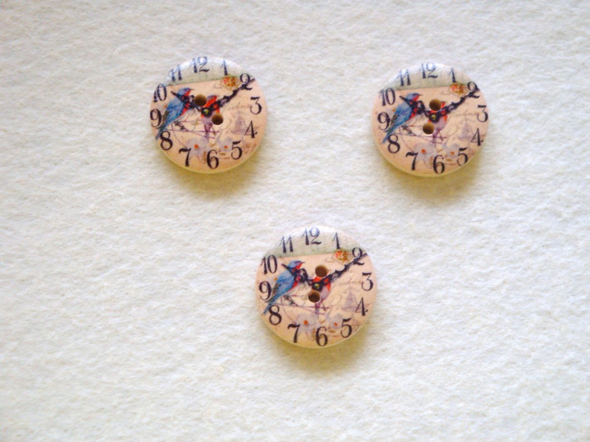 Knoflíky hodiny - 2 kusy
