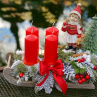 Adventní svícen na saních